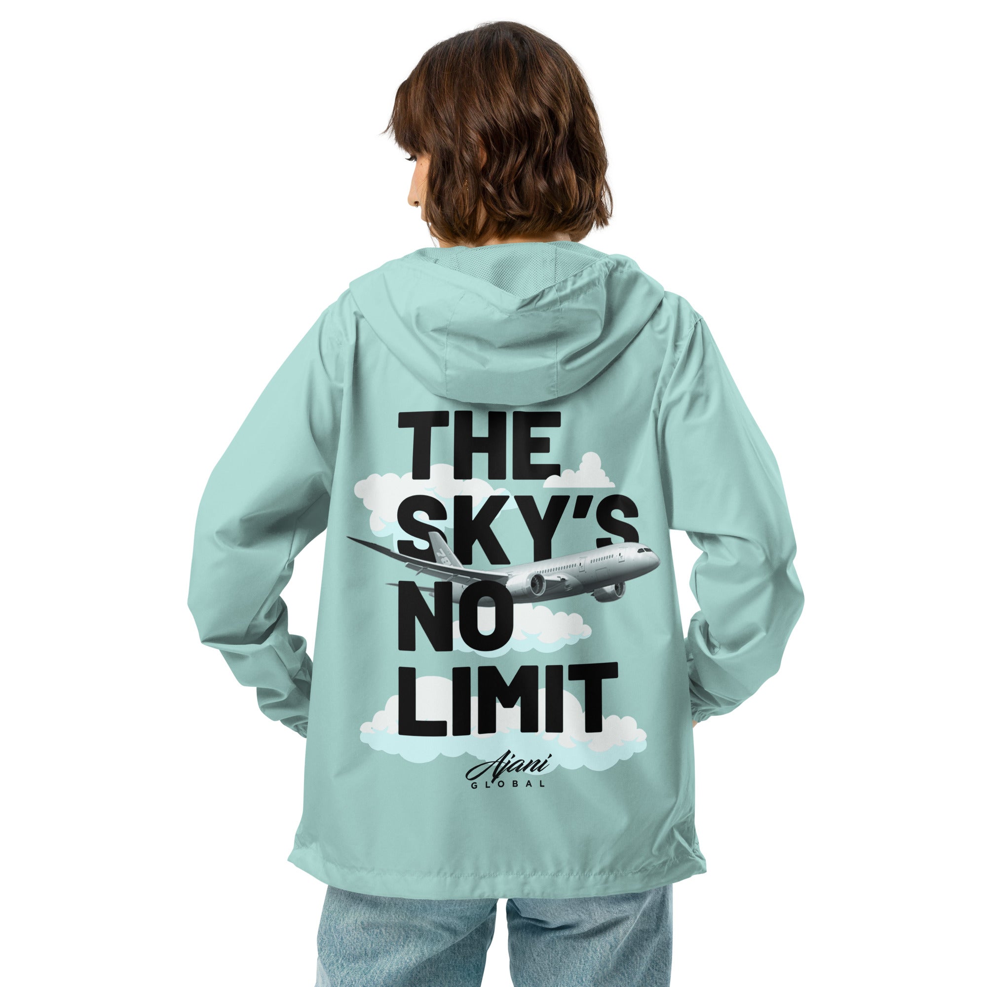 Sky Is No Limit lightweight zip up windbreaker