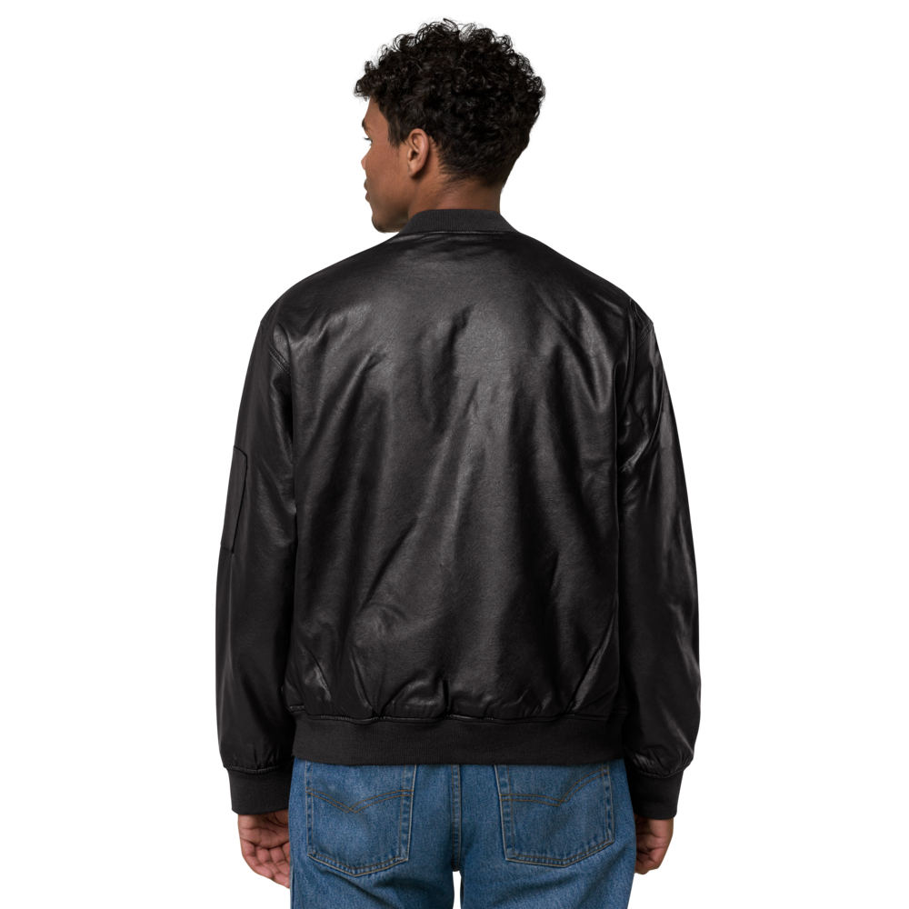 Ajani Leather Bomber Jacket