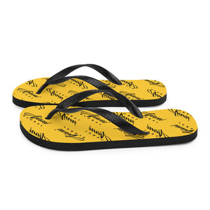 Ajani Yellow Signature Flip-Flops