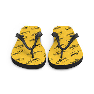 Ajani Yellow Signature Flip-Flops